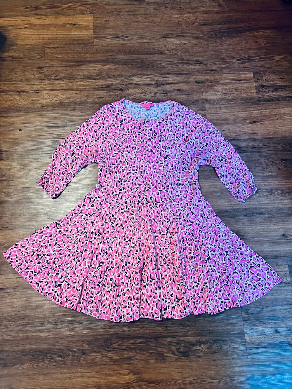 Lilly Pulitzer Pink & Multi Leopard Print Midi Dress size M - Picture 13 of 14
